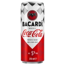 Alkoholinis kokteilis BACARDI & COCA-COLA, be kofeino, 5 %, 0,25 l