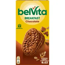 Kakaviniai sausainiai BELVITA COCOA su šokolado gabalėliais, 300 g