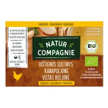 Ekologiškas vištienos sultinys NATUR COMPAGNIE (8 kub.), 88 g