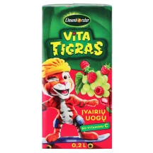 Įvairių uogų sulčių gėrimas ELMENHORSTER VITA (TIGRAS), 200 ml