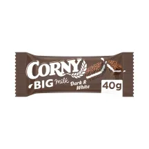 Javainių batonėlis su pertepimu CORNY BIG MILK DARK & WHITE, 40 g