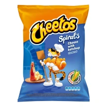 Kečupo ir sūrio skonio kukurūzų užkandis CHEETOS SPIRALS, 145 g