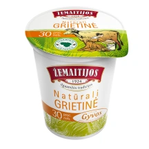 ŽEMAITIJOS natūrali grietinė, 30 % rieb., 400 g