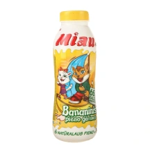 Sterilizuotas bananinis pieno gėrimas MIAU, 2,3 % rieb., 0,45 l
