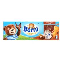 Biskvitiniai pyragaičiai su šokolado įdaru BARNI, 150 g