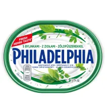 Tepamasis sūris PHILADELPHIA su žolelėmis, 20 % rieb., 125 g