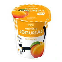 Jogurtas VILKYŠKIŲ su persikais, 3,6 % rieb. 350 g
