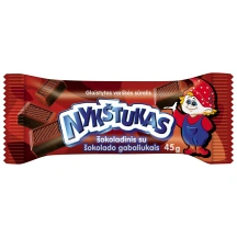 Glaistytas varškės sūrelis su šokolado gabaliukais NYKŠTUKAS, 23,1 % rieb., 45 g