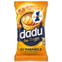 Valgomieji karamelinai ledai DADU su karameles įdaru, 65 g
