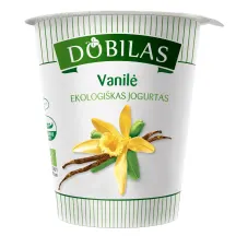Ekologiškas jogurtas su vanile DOBILAS, 2,0-3,5 % rieb., 300 g