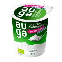 Ekologiškas natūralus jogurtas be laktozės AUGA, 4,3 % rieb., 350 g