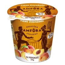 Jogurtas GRAIKIŠKA AMFORA, su persikais, 3,1 % rieb., 370 g