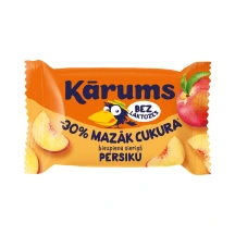 Sūrelis su persikais KARUMS, be laktozės, 30% mažiau cukraus, 40 g