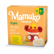 Ekologiška MAMUKO avižų ir kukurūzų košė, nuo 6 mėn., 240 g