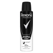 Vyriškas purškiamasis dezodorantas REXONA INVISIBLE BLACK&WHITE