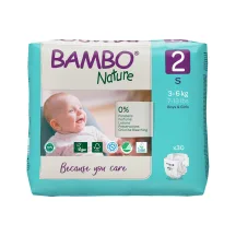 EKO sauskelnės BAMBO NATURE 2 3-6 kg, 30 vnt.