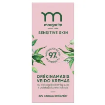Drėkinamasis veido kremas MARGARITA SENSITIVE SKIN su ekologiška beržų sula ir vaistažolių ekstraktais 50 ml