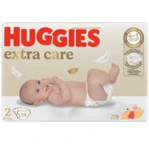 Sauskelnės HUGGIES EXTRA CARE 2, 3-6 kg, 82 vnt.