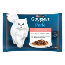 Konservuotas kačių ėdalas su jautiena GOURMET PERLE, 4x85 g