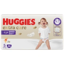 Kelnaitės HUGGIES EXTRA CARE PANTS, 5, 12-17kg, 34 vnt