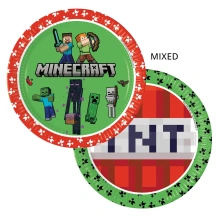 Popierinės lėkštės MINECRAFT, 23 cm, 8 vnt.