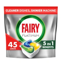 Indų plovimo kapsulės FAIRY PLATINUM LEMON, 45 vnt.
