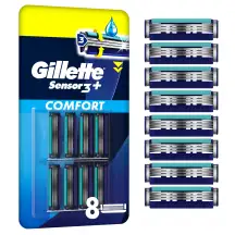Skustuvo galvutės GILLETTE SENSOR 3+ COMFORT, 8 vnt.