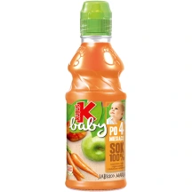 Obuolių ir morkų sultys KUBUŠ BABY, 100 %, 4 mėn.+, 0,3 l