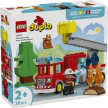 Konstruktorius LEGO Ugniagesių Sunkvežimis Su Žarna Ir Ugniagesiu 10473