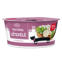 VILKYŠKIŲ varškės užtepėlė su česnakais, 18% rieb., 150 g