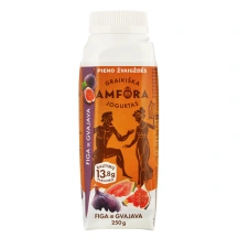 Graikiškas jogurtas su figomis ir gvajavomis GRAIKIŠKA AMFORA, 2,4 % rieb., 250 g