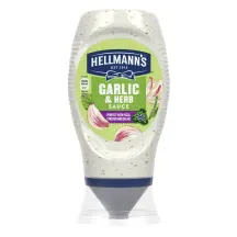 Padažas su česnakais ir žolelėmis HELLMANN'S GARLIC&HERB, 250 ml