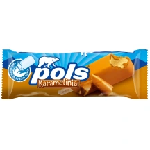 Valgomieji grietinėlės karameliniai, eskimo skonio ledai POLS, 120 ml / 75 g