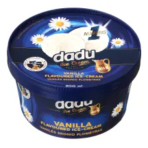 Vanilės skonio valgomieji ledai DADU, 800 ml / 412 g