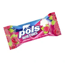 Varškės sūrelis su avietiniu glaistu ir avietėmis POLS, 45 g