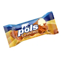 Varškės sūrelis su karameliniu glaistu ir karamele POLS, 45 g
