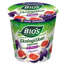 Ekologiškas jogurtas be laktozės su figomis BIOS, 3,1 % rieb., 370 g