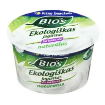 Ekologiškas natūralus jogurtas be laktozės BIOS, 3,8 % rieb., 200 g