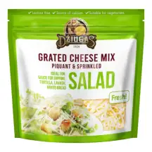 Tarkuotas kietas sūris salotoms DŽIUGAS MIX, 40 % rieb., 200 g