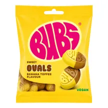 Bananų ir irisių sk. saldainiai BUBS, 155 g