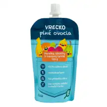 Persikų, obuolių, bananų tyrelė VRECKO, 120 g
