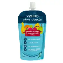 Obuolių, braškių, bananų tyrelė VRECKO, 120 g