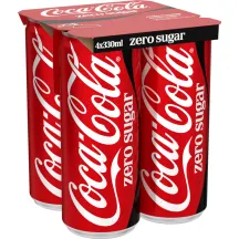 Gaz. gėr. su sald. COCA-COLA ZERO, 4 x 0.33 l