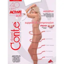 Pėdkelnės Conte Active Soft40 Nero3 40d
