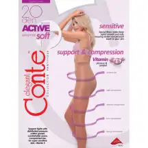 Pėdkelnės Conte Active Soft20 Nero3 20d