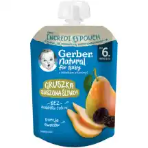 Vaik. tyrelė GERBER, su kriauš., slyv., 80 g