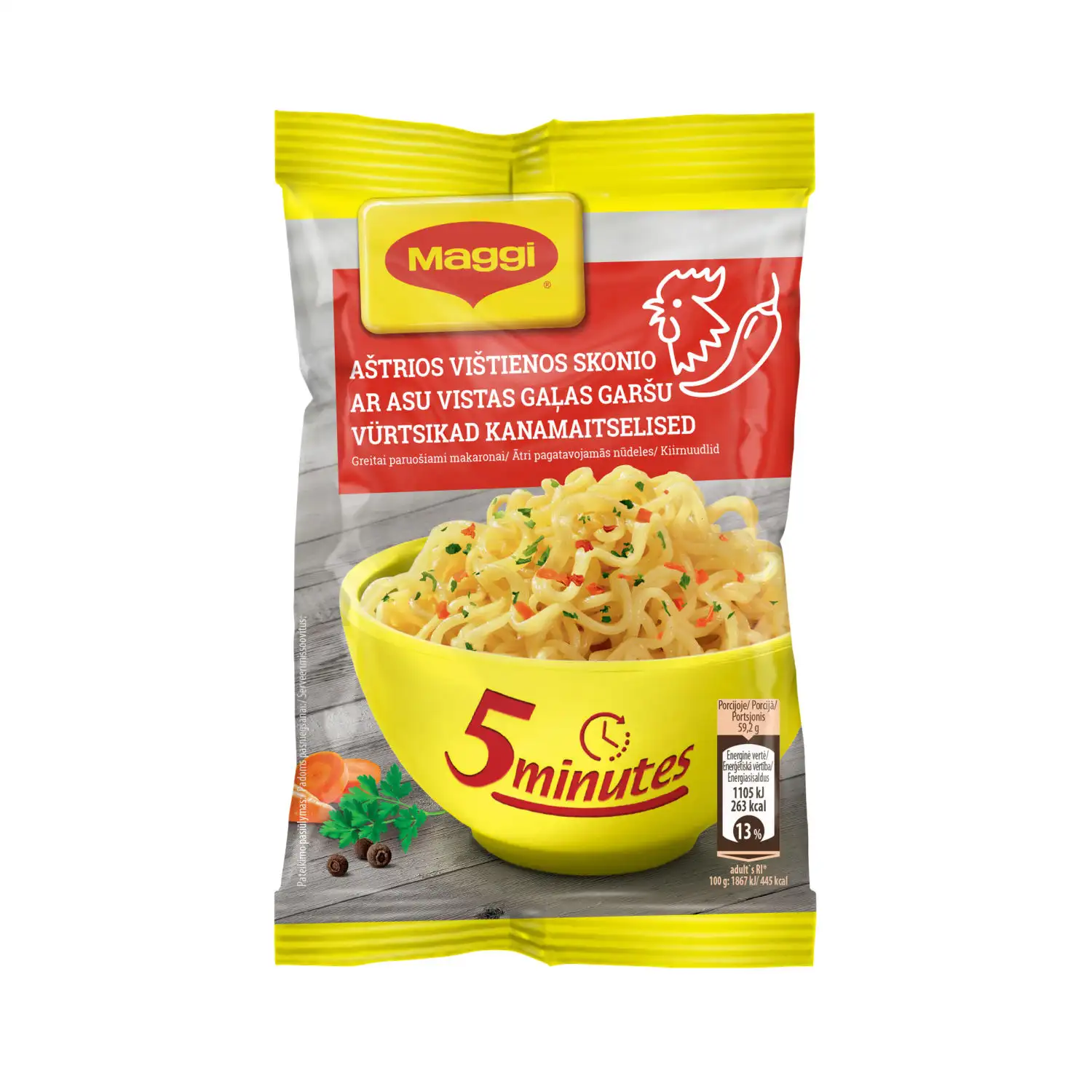 Kiirnuudlid vürtsika kana Maggi 59,2g