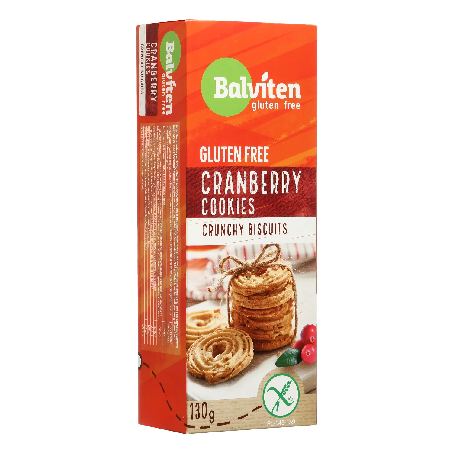 Cepumi Balviten ar dzērvenēm bez glutēna 130g