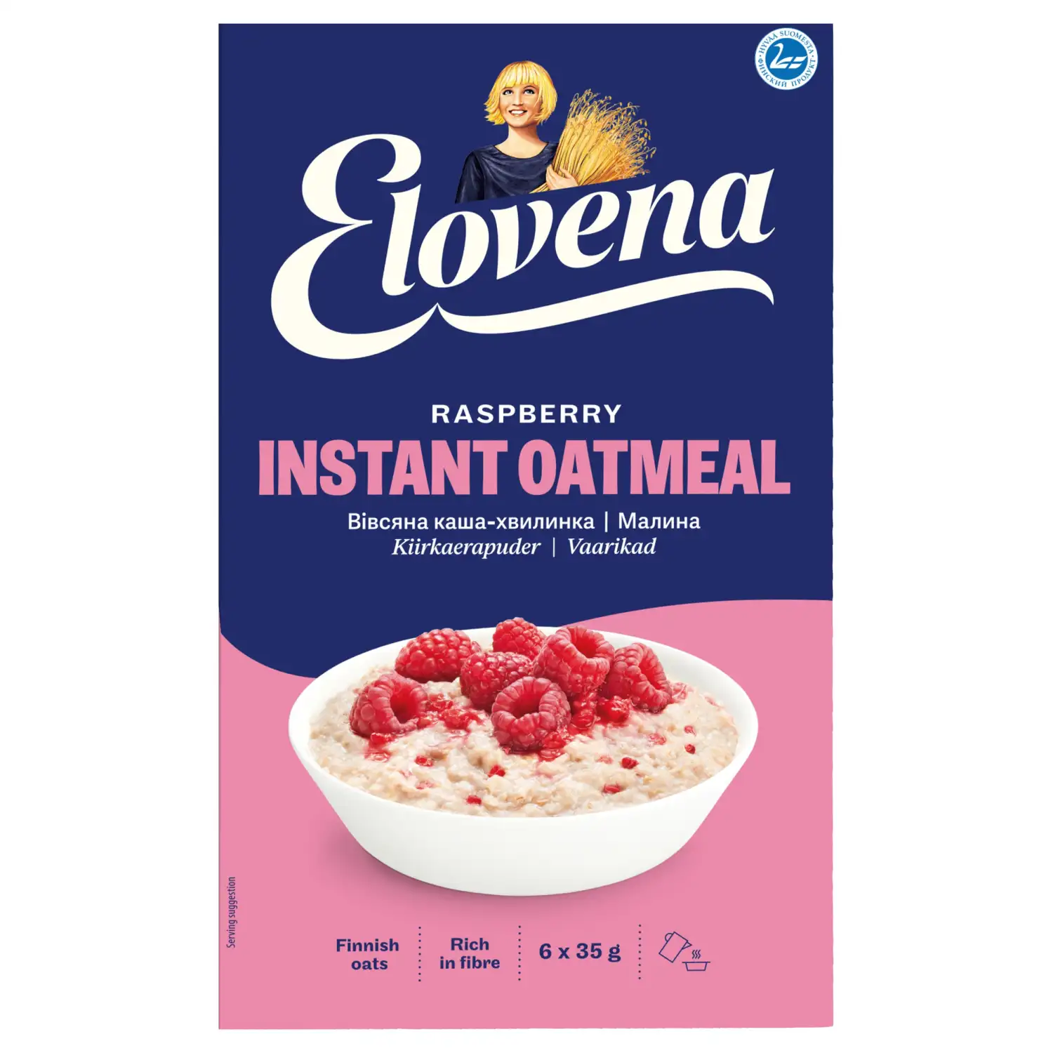Kiirkaerapuder vaarikatega Elovena 6*35g