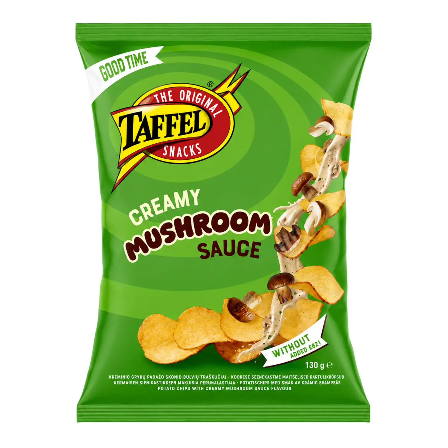Grybų skonio bulvių traškučiai TAFFEL, 130 g